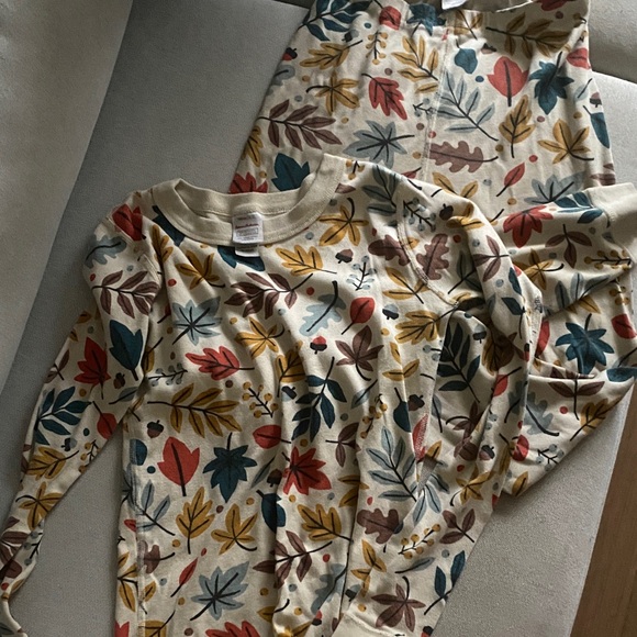 Hanna Andersson Multicolor Leaf Pajama Set - Picture 1 of 4